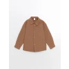LCW Kids KAHVERENGİ Basic Uzun Kollu Erkek Çocuk Gömlek