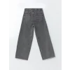 LCW Kids GRİ Beli Ayarlanabilir Lastikli Kız Çocuk Pantolon