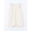LCW baby EKRU Kız Bebek Basic Penye Tulum