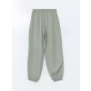 LCW Kids HAKİ Beli Lastikli Basic Kız Çocuk Jogger Pantolon