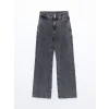 LCW Jeans GRİ Wideleg Kadın Jean Pantolon