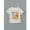 LCW baby BEJ Winnie the Pooh Baskılı Erkek Bebek Şortlu Pijama Takımı