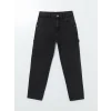 LCW Kids SİYAH Beli Ayarlanabilir Lastikli Erkek Çocuk Jean Pantolon