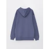 LCW Casual İNDİGO Uzun Kollu Erkek Kalın Hoodie