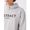 LCW Casual GRİ Uzun Kollu Baskılı Erkek Kalın Hoodie