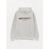 LCW Casual GRİ Uzun Kollu Baskılı Erkek Kalın Hoodie