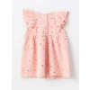 LCW baby PEMBE Bisiklet Yaka Kolsuz Çiçekli Kız Bebek Elbise