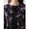 LCW Grace SİYAH Bağlamalı Yaka Çiçekli Kadın Bluz