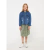 LCW Kids İNDİGO Yırtık Detaylı Kız Çocuk Jean Ceket
