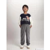 LCW Kids GRİ Beli Lastikli Erkek Çocuk Kargo Jogger Pantolon