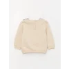 LCW baby BEJ Bebe Yaka Kız Bebek Sweatshirt ve Tayt 2li Takım