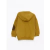 LCW baby HAKİ Uzun Kollu Baskılı Erkek Bebek Hoodie