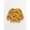 LCW baby SARI Bisiklet Yaka Uzun Kollu Baskılı Erkek Bebek Sweatshirt 2li