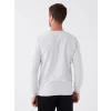 LCWAIKIKI Classic BEJ Bisiklet Yaka Uzun Kollu Baskılı Erkek Sweatshirt
