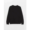 LCWAIKIKI Classic SİYAH Bisiklet Yaka Uzun Kollu Baskılı Erkek Sweatshirt