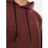 LCW Casual KAHVERENGİ Uzun Kollu Baskılı Erkek Kalın Hoodie