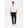 Defacto D5966 Siyah Yazlık Jogger Pantolon Penye Beli Bağcıklı Cepli