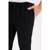 Defacto D5966 Siyah Yazlık Jogger Pantolon Penye Beli Bağcıklı Cepli