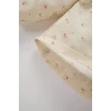 Defacto D9330 Ekru Kız Bebek Bebe Yaka Çiçekli Twill Uzun Kollu Gömlek