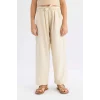 Defacto C0273 Bej Kız Çocuk Wide Leg Geniş Paça Pantolon