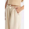 Defacto C0273 Bej Kız Çocuk Wide Leg Geniş Paça Pantolon