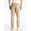 XSIDE BEJ Standart Kalıp Gabardin Erkek Jogger Pantolon