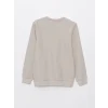 LCWAIKIKI Classic BEJ Bisiklet Yaka Uzun Kollu Erkek Sweatshirt