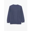 LCWAIKIKI Classic İNDİGO Bisiklet Yaka Uzun Kollu Erkek Sweatshirt