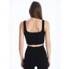 XSIDE SİYAH U Yaka Seamless Kadın Sporcu Büstiyer