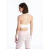 XSIDE ACTIVE BEYAZ Kadın U Yaka Düz Spor Büstiyer