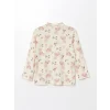 LCW baby EKRU Gömlek Yaka Uzun Kollu Kız Bebek Pijama Takımı