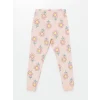 LCW baby PEMBE Bisiklet Yaka Uzun Kollu Çiçekli Kız Bebek Pijama Takımı