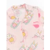 LCW baby PEMBE Polo Yaka Kız Bebek Şortlu Pijama Takımı