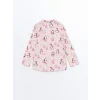 LCW baby PEMBE Gömlek Yaka Baskılı Kız Bebek Pijama Takım