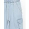 LCW Kids İNDİGO Beli Lastikli Kız Çocuk Jean Jogger Pantolon