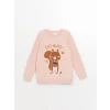 LCW Kids PEMBE Bisiklet Yaka Polar Kız Çocuk Pijama Takımı