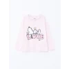 LCW Kids PEMBE Bisiklet Yaka Snoopy Baskılı Uzun Kollu Kız Çocuk Pijama Takımı