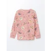 LCW Kids PEMBE Bisiklet Yaka Polar Kız Çocuk Pijama Takımı