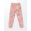 LCW Kids PEMBE Bisiklet Yaka Polar Kız Çocuk Pijama Takımı