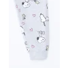 LCW Kids PEMBE Bisiklet Yaka Snoopy Baskılı Uzun Kollu Kız Çocuk Pijama Takımı