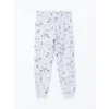 LCW Kids PEMBE Bisiklet Yaka Snoopy Baskılı Uzun Kollu Kız Çocuk Pijama Takımı