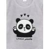 LCW Kids GRİ Bisiklet Yaka Pelüş Kız Çocuk Pijama Takımı