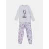 LCW Kids GRİ Bisiklet Yaka Polar Kız Çocuk Pijama Takımı