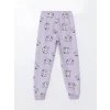 LCW Kids GRİ Bisiklet Yaka Polar Kız Çocuk Pijama Takımı