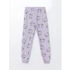LCW Kids GRİ Bisiklet Yaka Polar Kız Çocuk Pijama Takımı