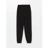 LCW Kids SİYAH Beli Lastikli Kız Çocuk Jogger Eşofman Altı