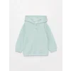 LCW baby TURKUAZ Kapüşonlu Uzun Kollu Basic Kız Bebek Sweatshirt ve Eşofman Alt 2li Takım