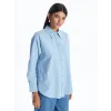 LCW Modest MAVİ Düz Oversize Kadın Gömlek Tunik