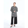 LCWAIKIKI Classic SİYAH Desenli Kadın Gömlek Tunik