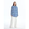 LCWAIKIKI Classic MAVİ Desenli Kadın Gömlek Tunik